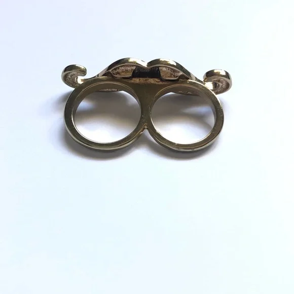 Moustache Two Finger Ring - Picture 2 of 3